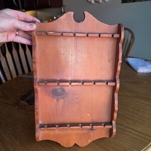 Vintage Wood Spoon Rack - Cottage Core - Rustic Decor Maplw Wood - 17x10.5